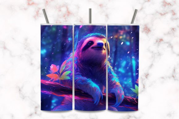 Download Sloth Theme 20oz Tumbler Wrap Png - Premium Resources