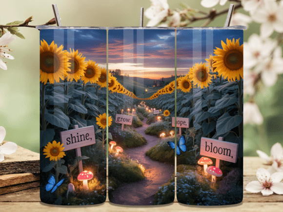 Download Sunflower Path Inspirational Tumbler PNG - Png Collection