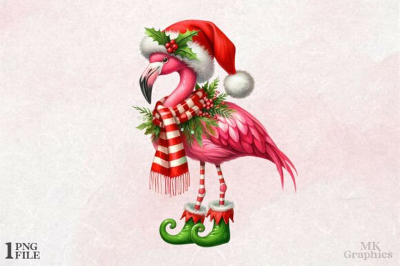 Download Christmas Flamingo Clipart PNG - Png Collection