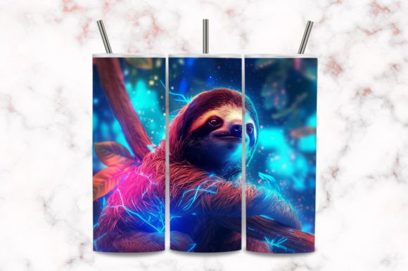 Download Sloth Design 40oz Tumbler Wrap Png - Premium Resources