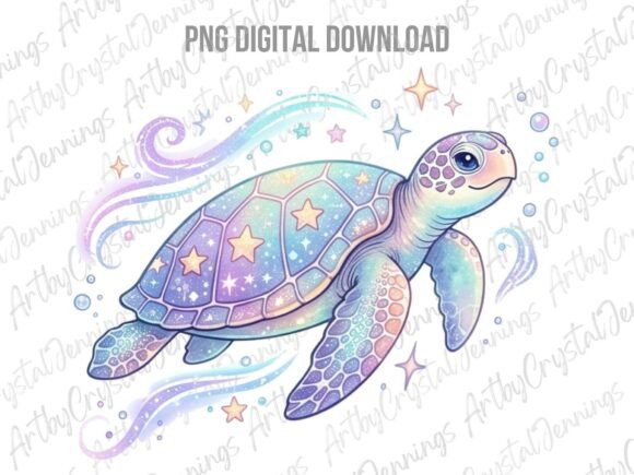 Download Pastel Iridescent Sea Turtle PNG - Png Collection