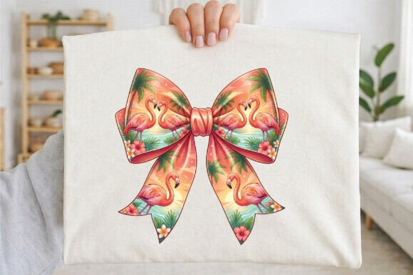 Download Tropical Flamingo Summer Bow PNG - Premium Resources