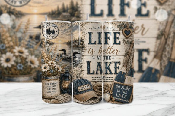 Download Life Better at the Lake Tumbler Wrap PNG - Png Collection