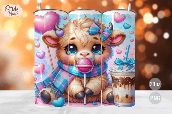 Download Easter Highland Cow Tumbler Wrap PNG - Png Collection