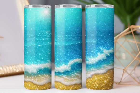 Download Summer Beach Tumbler Wrap Design Art Png - Png Collection