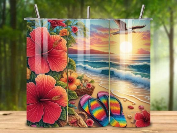 Download Neon Hello Summer Tumbler Wrap PNG V.4 - Png Collection
