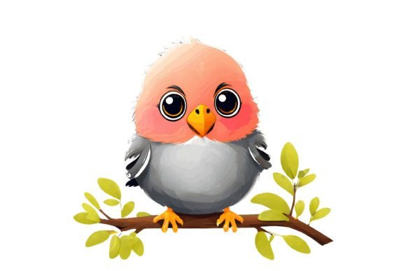 Download Cute Bird Illustration Png - Png Collection
