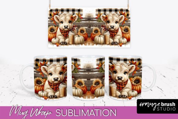 Download Highland Cow Mug Wrap - Fall Mug PNG - Png Collection