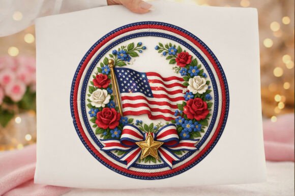 Download 4th of July American Flag Faux Yarn Png - Png Collection