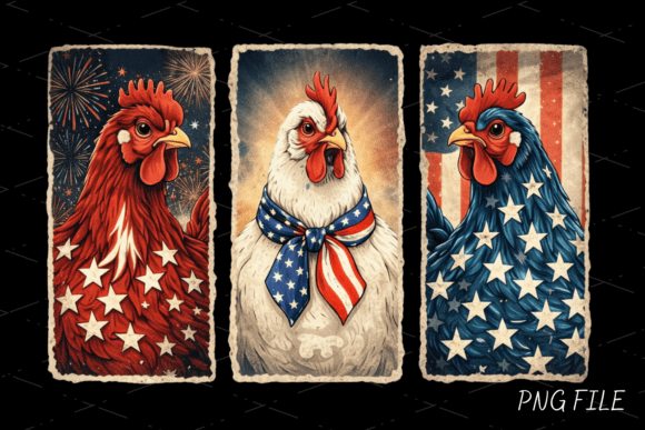 Download Patriotic USA Flag Chicken PNG Shirt - Png Collection