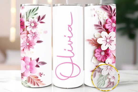 Download Custom Tumbler PNG Flowers Sublimation - Png Collection