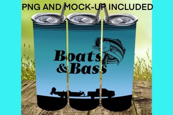 Download Blue Bass &amp; Boats Fishing Tumbler PNG - Png Collection