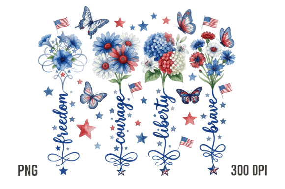 Download Patriotic Floral Freedom Quotes PNG - Png Collection