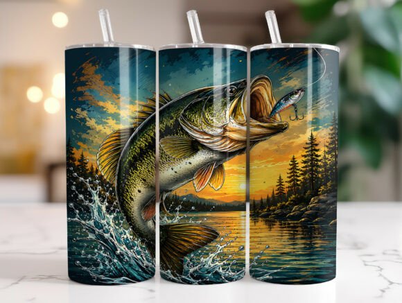 Download Largemouth Bass Fishing Tumbler Wrap PNG - Png Collection