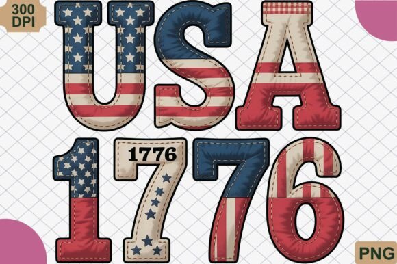 Download USA 1776 Patchwork Patriotic PNG - Png Collection