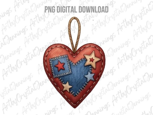 Download Patriotic Americana Heart PNG - Png Collection
