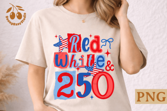 Download Red White &amp; 250 Stars Typography PNG - Png Collection