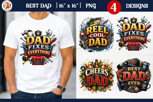 Download Best Dad PNG, Father’s Day T-Shirt - Png Collection