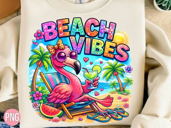 Download Beach Vibes Flamingo Summer Vacation PNG - Png Collection