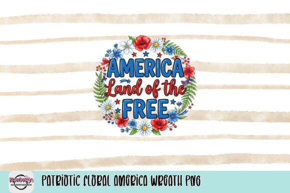 Download Patriotic Floral America Wreath PNG - Png Collection