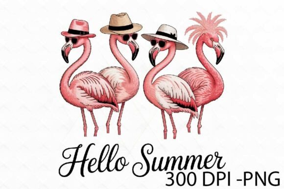 Download Hello Summer Flamingo Png Design - Png Collection