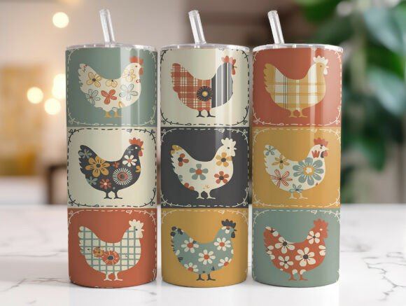 Download Farmhouse Chicken 20oz Tumbler Wrap PNG - Png Collection