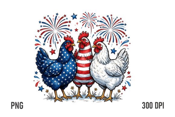 Download Patriotic Chicken PNG Design - Png Collection