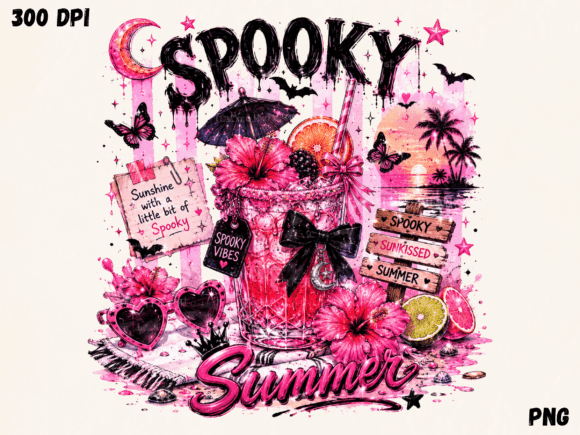 Download Spooky Summer Pink PNG, Tropical Summerw - Png Collection