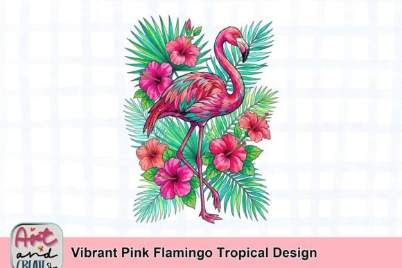 Download Vibrant Pink Flamingo Tropical Design - Vibrant Collection