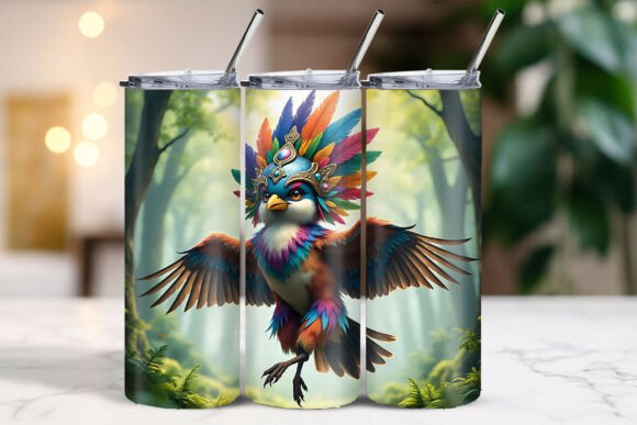 Download Vibrant Feather Christmas Bird Tumbler - Vibrant Collection