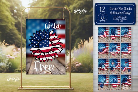Download 4th of July Garden Flag Png Sublimation - Png Collection