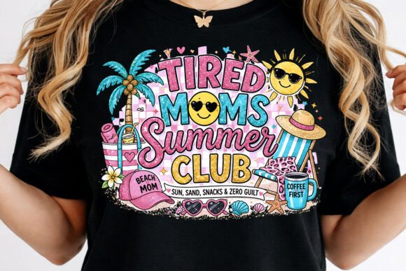 Download Tired Moms Summer Club PNG Beach Mom PNG - Png Collection