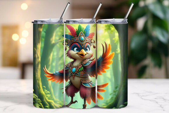 Download Vibrant Feathered Christmas Bird Tumbler - Vibrant Collection