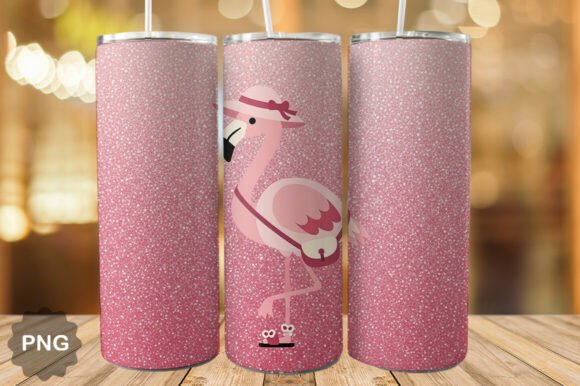 Download Pink Glitter Flamingo Tumbler Wrap PNG - Png Collection