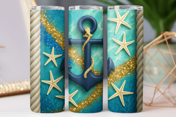 Download Summer Beach Tumbler Wrap Png Art Design - Png Collection