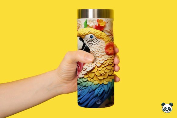 Download Colorful 3D Parrot Tumbler Wrap PNG - Png Collection