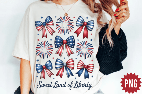 Download USA Ribbon Bow Fireworks PNG Design - Png Collection