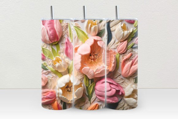 Download 3D Flower Tumbler Wrap, Sublimation Png - Png Collection