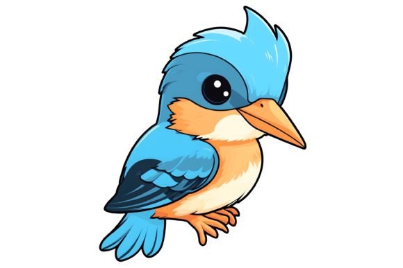 Download Kingfisher Bird Illustration Png - Png Collection