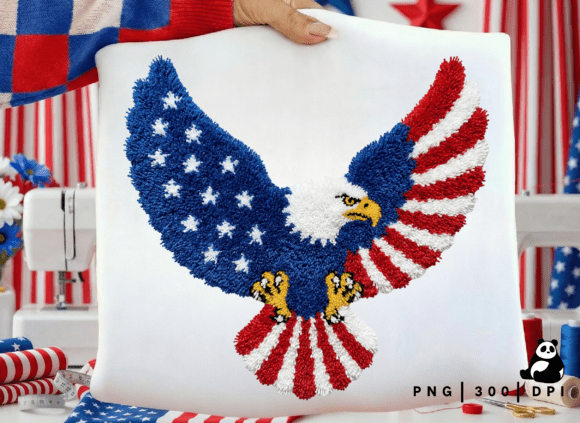 Download Faux Yarn American Eagle 4th of July Png - Png Collection