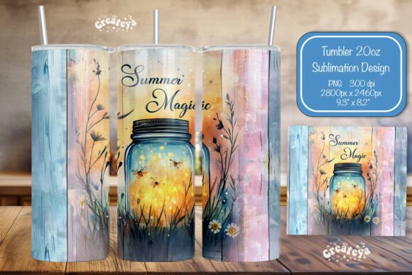Download Summer Tumbler Wrap PNG Skinny 20oz  - Png Collection