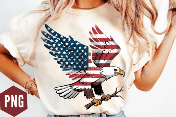 Download Patchwork Patriotic Eagle USA Flag PNG D - Png Collection