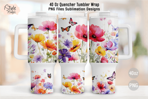 Download Spring Flowers 40oz Tumbler Wrap PNG - Png Collection