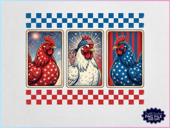 Download Vintage Patriotic Chicken PNG - Png Collection