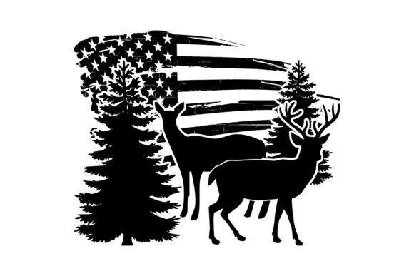 Download Deer American Flag PNG SVG Cut Files - Png Collection
