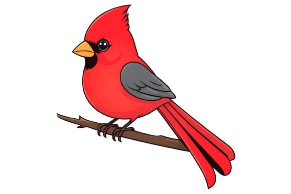 Download Cardinal Bird Illustration Png - Png Collection