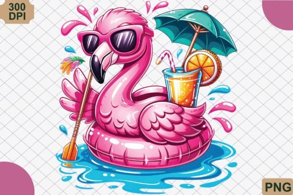 Download Cute Flamingo Pool Float Summer PNG - Png Collection