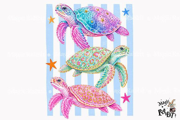 Download Pastel Sea Turtle PNG - Png Collection