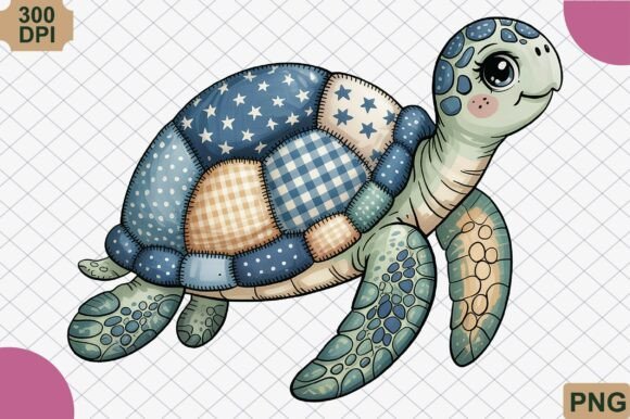 Download Patchwork Sea Turtle PNG - Png Collection