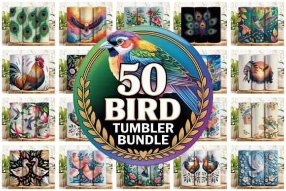Download 50 Bird Tumbler Wrap Bundle PNG Sublimat - Png Collection